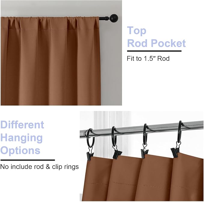 Simplebrand Ava Sun Baked Blackout Curtains - Image 4