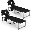 Goplus Tanning Chair, Folding Adjustable Patio Lounge Chair by Goplus