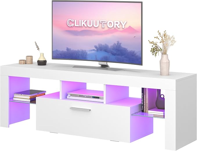 Clikuutory Modern Lighting 51 inch TV Stand by Turnyourhouseintoahome