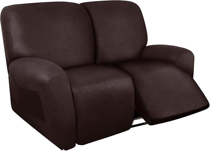 ANARACHON Loveseat Recliner Cover Leather Look Recliner Loveseat Covers by ANARACHON