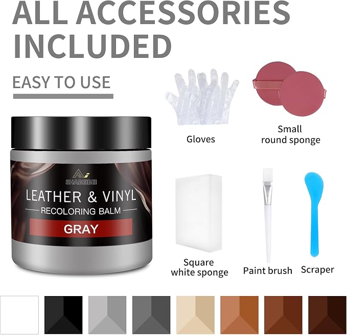 Leather Recoloring Balm with 100ml Mink Oil, Car Seats, Dye & Restorer - Image 6