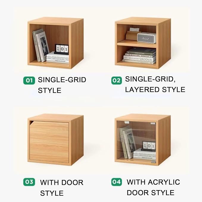 Versatile wooden storage cabinet, space-saving modular organizer - Image 5
