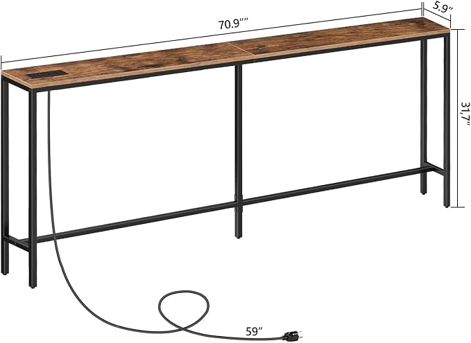 MAHANCRIS 70.9 Skinny Console Table - Image 3