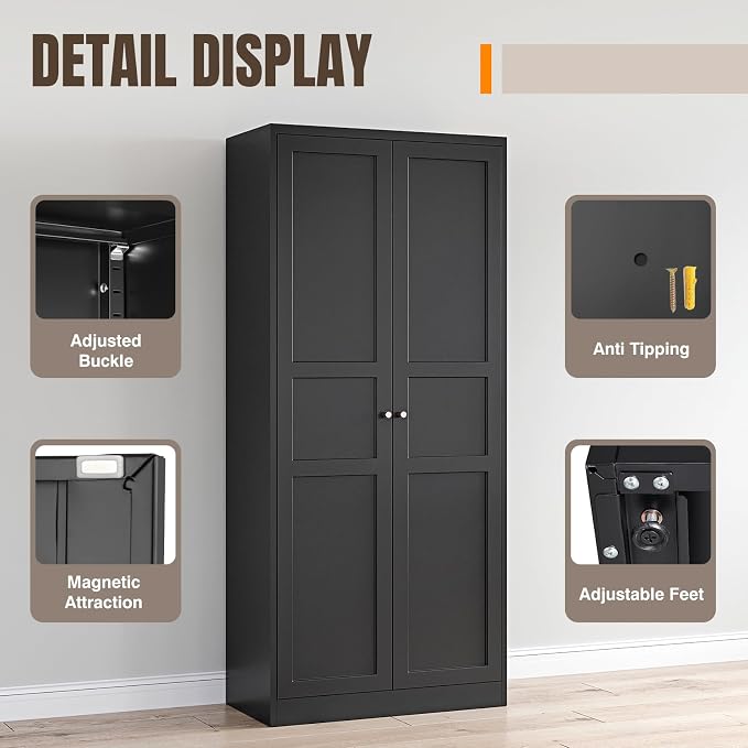 Yizosh Metal Storage Cabinet - Image 4