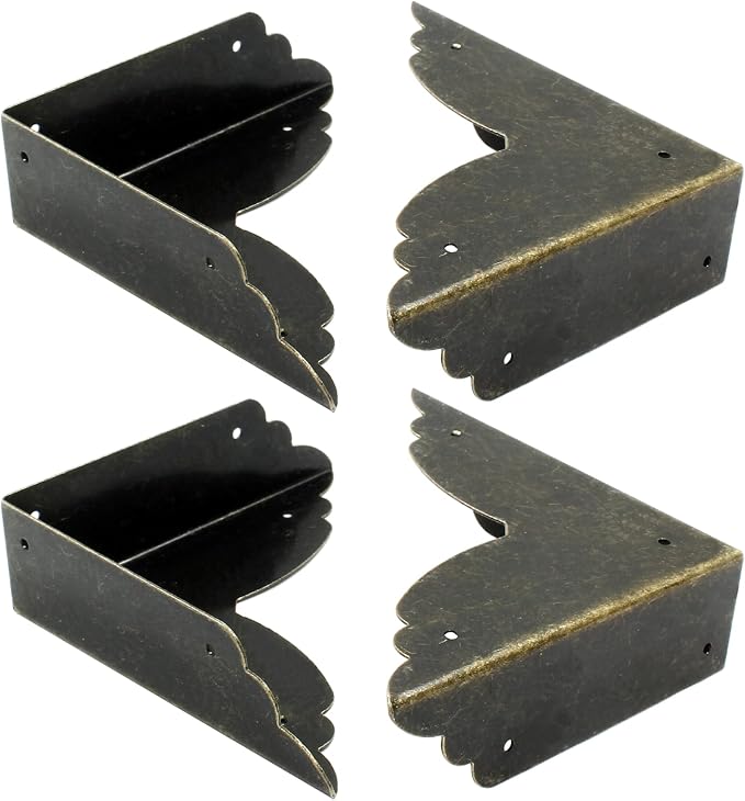 Bivethoi 12 Packs Bronze Box Corner Protectors, Edge Cover Safety Guard - Image 3