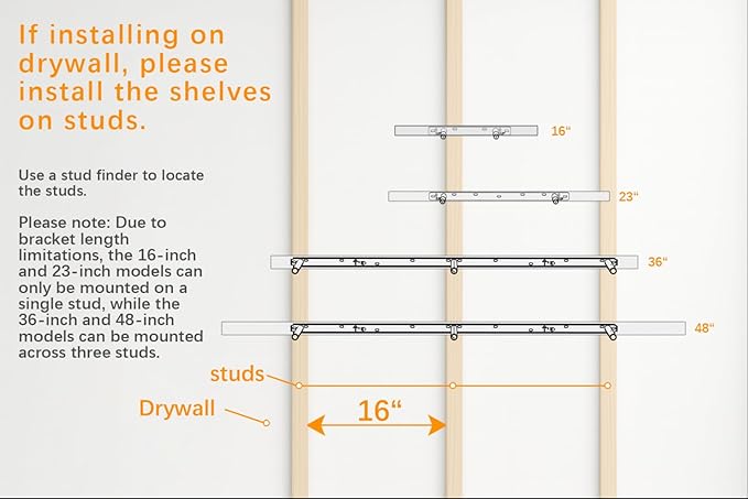 BAYKA Floating Shelves, 48 inches Long Wall Mounted Rustic Wood Shelves - Image 8