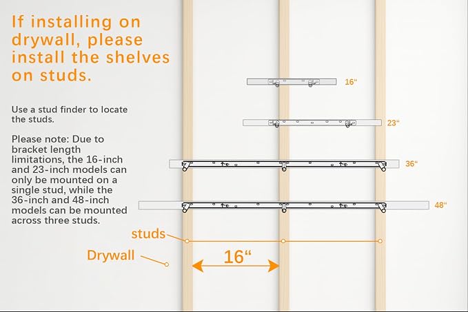 BAYKA Floating Shelves White, 22.5 inch Rustic Wood Wall Mounted Shelves - Image 9