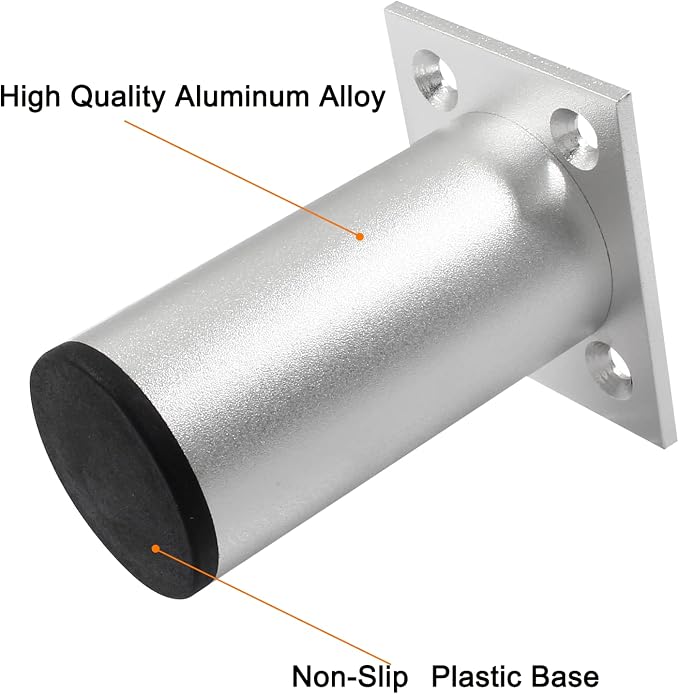 Set of 4 Aluminum Alloy Furniture Legs 3 Inch Height, 1.5 Inch Diameter - Image 3