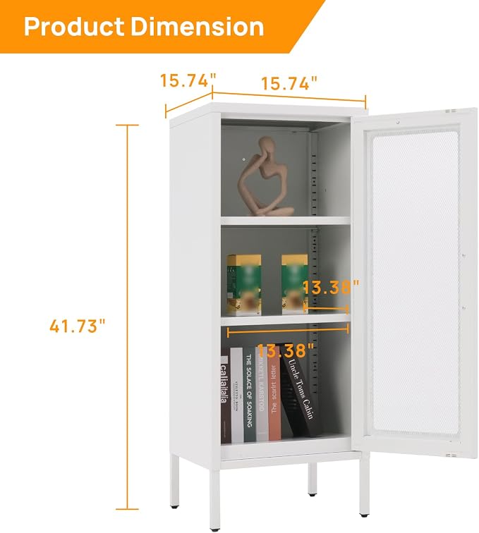 Slim Metal Storage Cabinet - Image 3