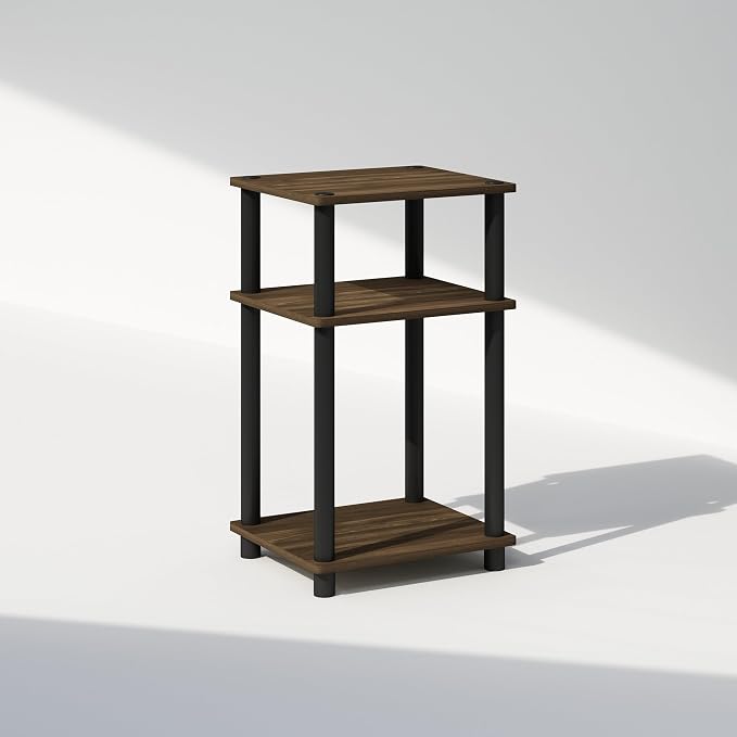 Furinno Just 3-Tier Turn-N-Tube Open Storage Nightstand, Plastic Poles - Image 6