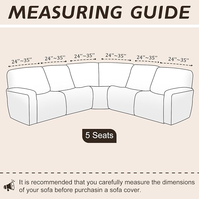 Arfntevss Sectional Recliner Couch Covers Velvet Corner Sectional Sofa Cover - Image 2