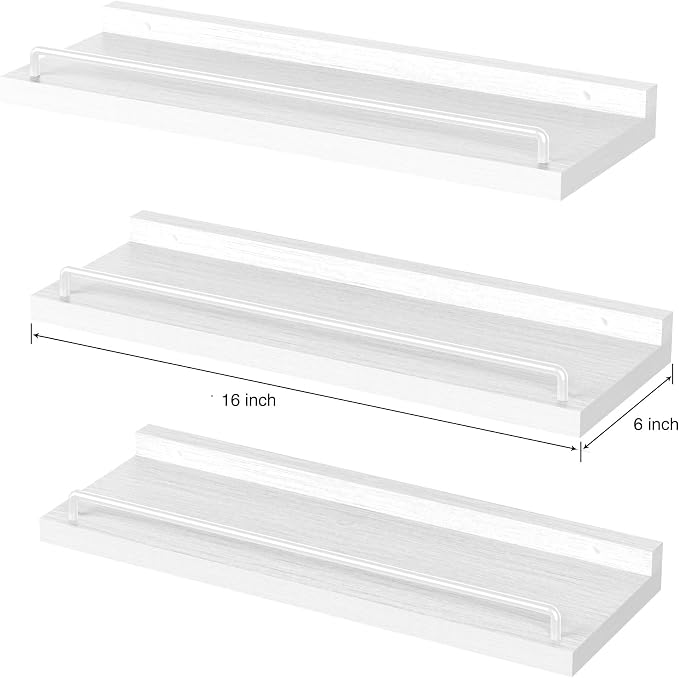 RYOFOBETTO Floating Shelves for Wall Decor, Living Room, Picture Frames - Image 3