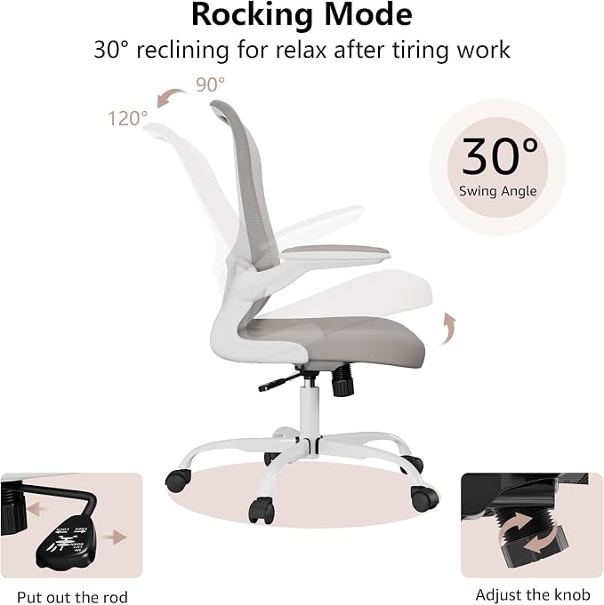 Ergonomic Office Chair, Comfort Swivel Home Office Task Chair, Breathable Mesh - Image 5