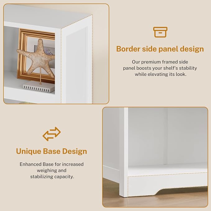 TEENFON 64.2" Bookcase, 5-Tier Open Bookshelves and Bookshelf, Freestanding - Image 8