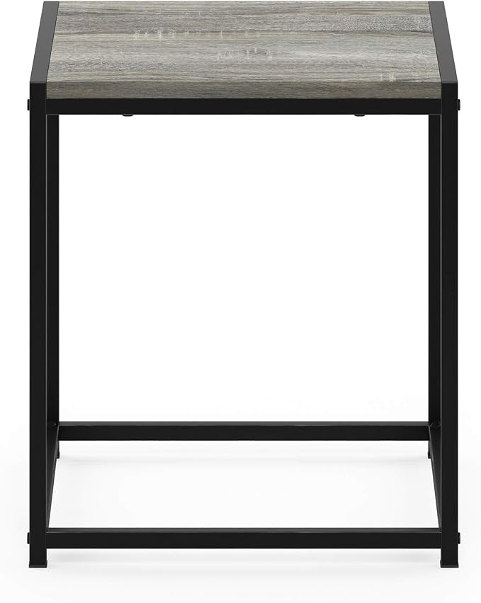FURINNO Camnus Modern Living End Table, French Oak Grey, 15.75 in x 15.75 in x - Image 6