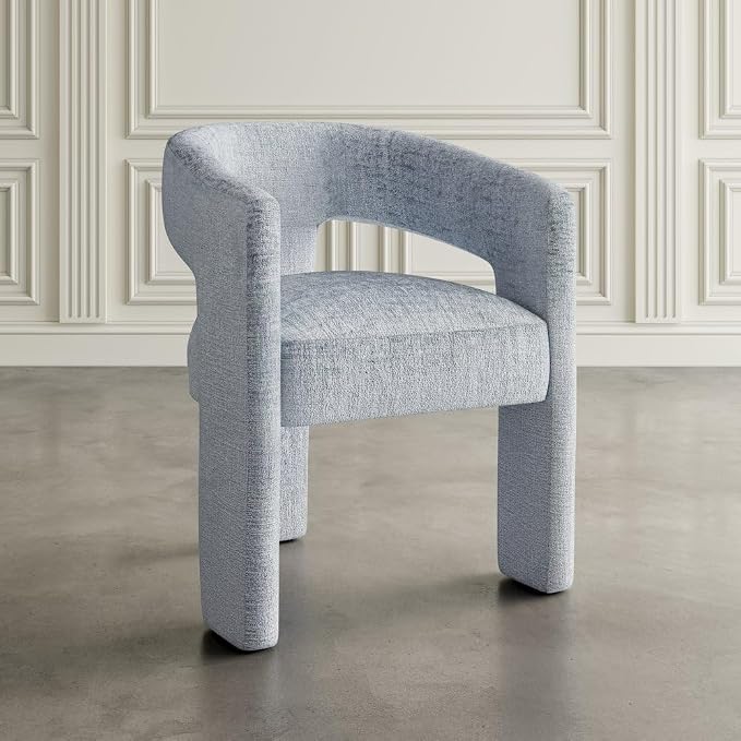 Jofran Gwen Jacquard Upholstered Accent Chair, Modern Luxury Plush Sculptural - Image 8