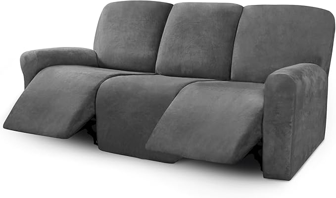 ULTICOR Velvet 8-Pieces Recliner Sofa Covers Stretch Reclining Couch Covers by ULTICOR