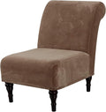 H.VERSAILTEX Armless Accent Chair Covers Thick Velvet Armless Chair Slipcovers by HVERSAILTEX