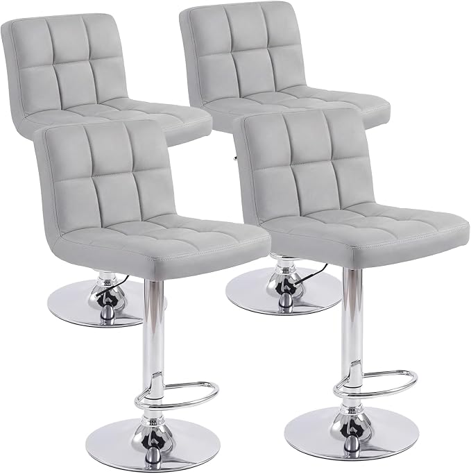 DUMOS Bar Stools Set of 2, 24 inch Counter Height Bar Stools, Upholstered - Image 8