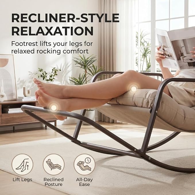 RADIATA Rocking Lounge Chair, Indoor Outdoor Reclining Lounger - Image 9