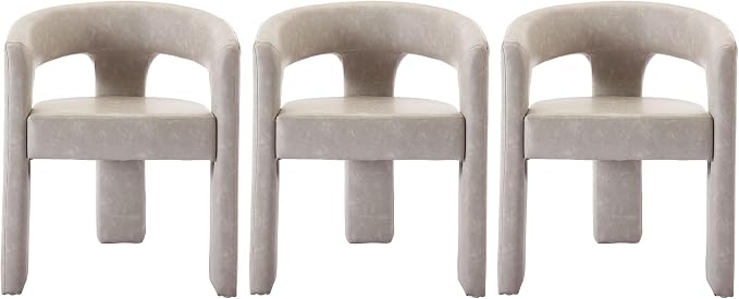 VESCASA Faux Leather Barrel Dining Chair by VESCASA