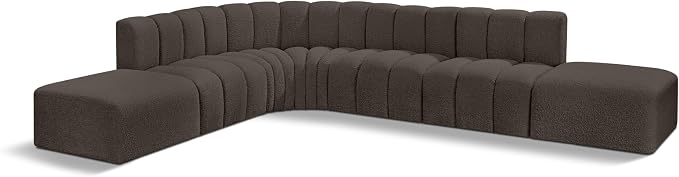 Meridian Furniture 102Brown-S7A Arc Collection Modern | Contemporary Modular by MeridianFurniture
