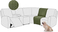 ALIECOM 100% Waterproof Recliner Sectional Couch Covers L Shape Stretch Corner by ALIECOM