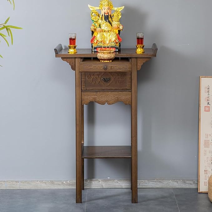 Japanese Zen Style Altar End Table Vintage Console Table - Image 6