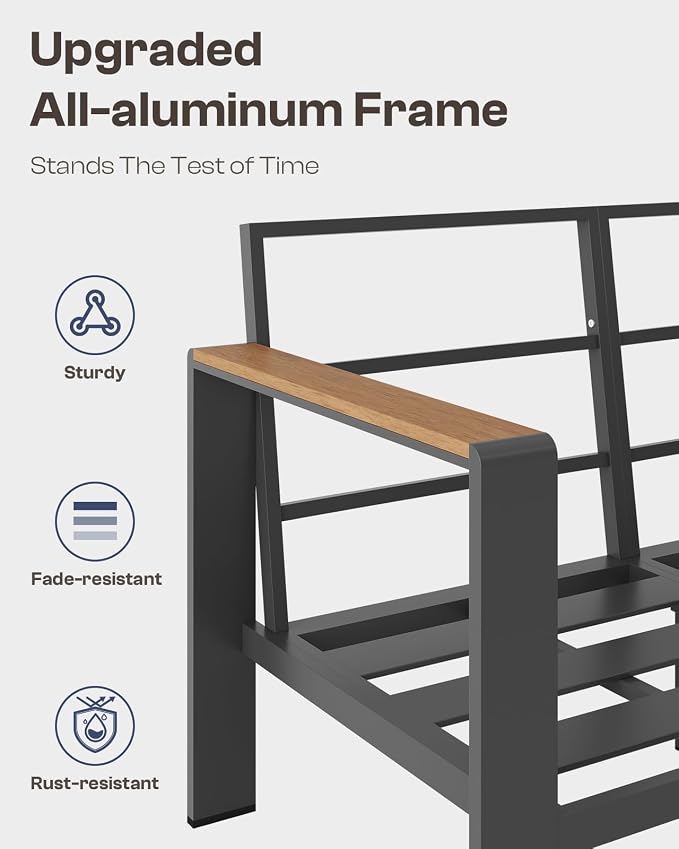 Aluminum Outdoor Patio Furniture Set - Image 4
