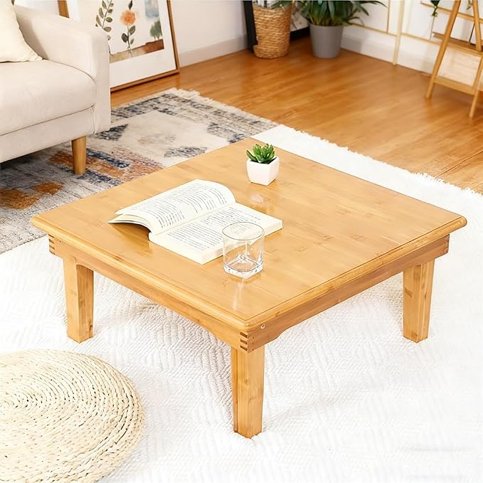 SH-tables Folding Bamboo Desk, Japanese-Style Square Table, Various Sizes - Image 6