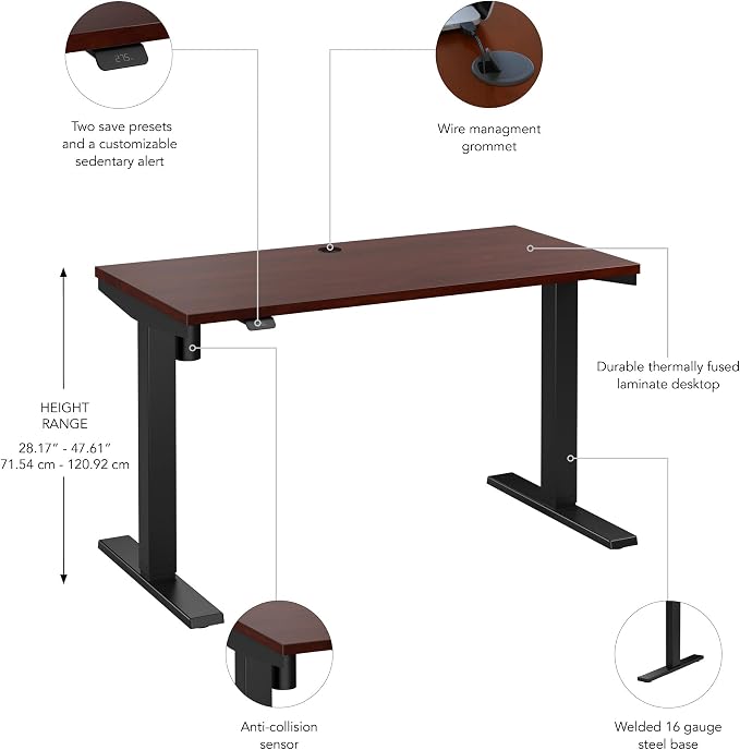 Bush Business Furniture 48-inch Electric Height Adjustable Standing Desk - Image 7