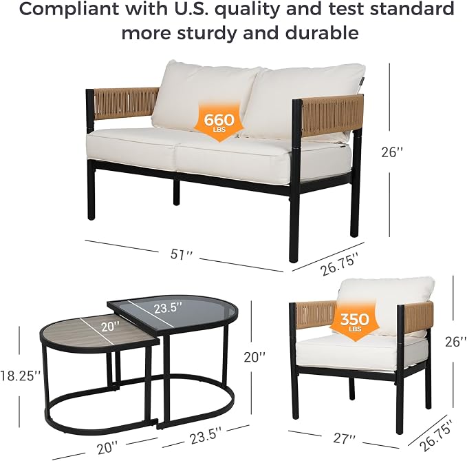 Grand patio 5-Piece Outdoor Furniture Set - Image 3