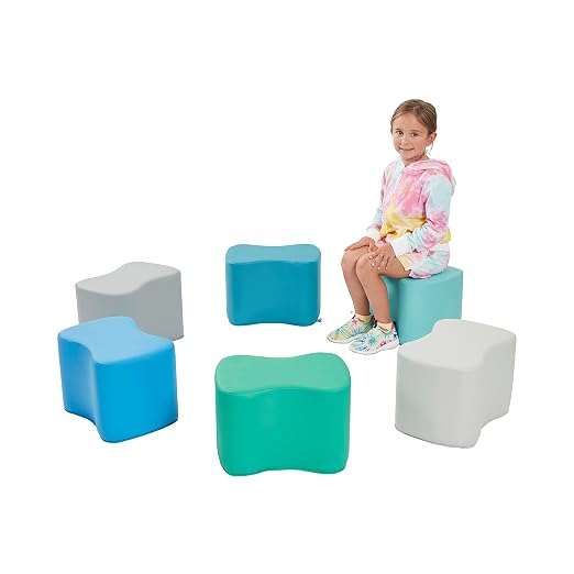 ECR4Kids SoftZone Toddler Modular Stool Seating Set, Classroom Furniture - Image 11
