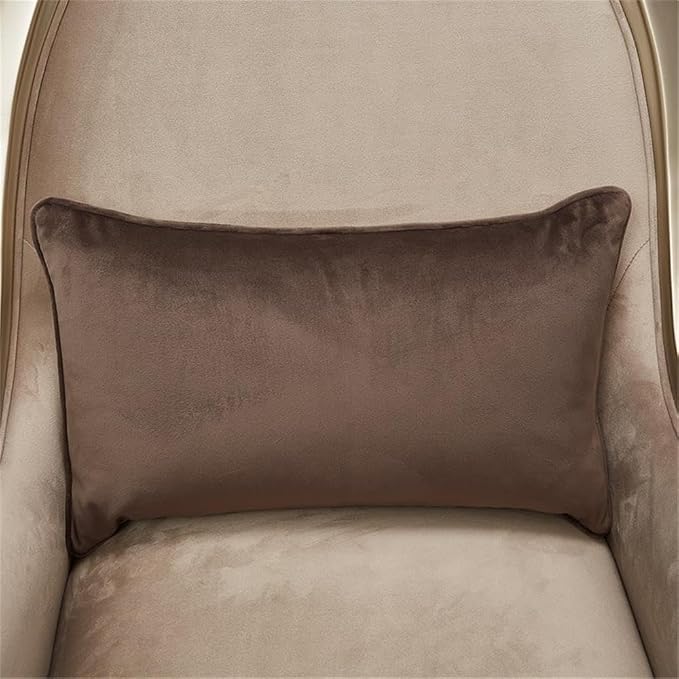MICHAEL AMINI Villa Cherie Accent Velvet Chair in Porcini/Hazelnut Brown - Image 11
