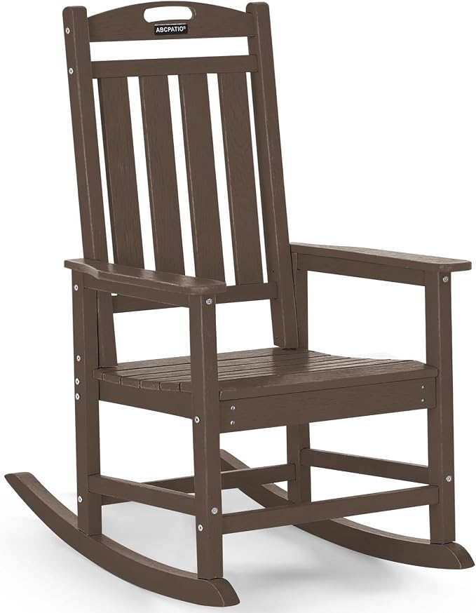 Outdoor Adirondack Rocking Chairs All-Weather HDPE Patio Rocker Chair by ABCPATIO