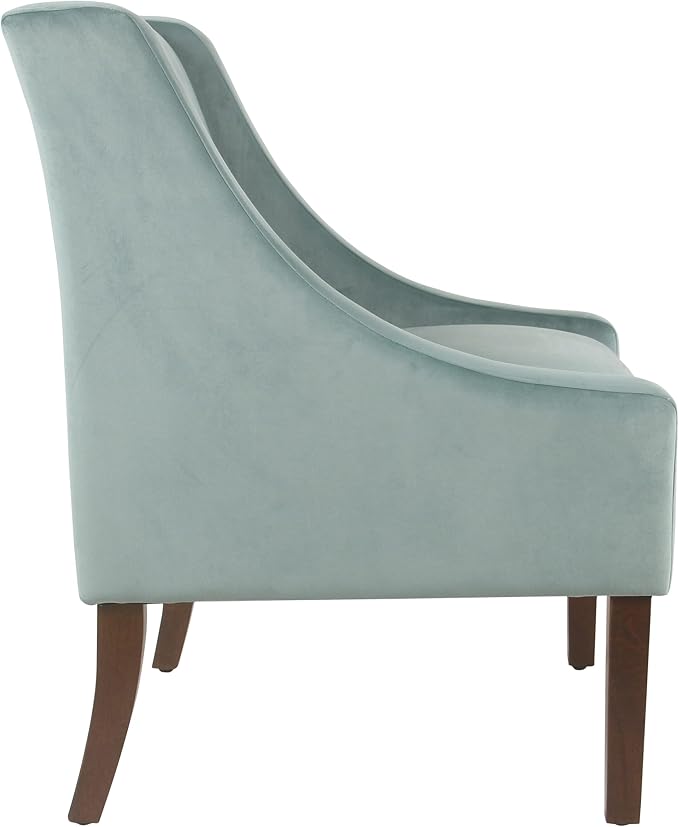 Homepop Home Decor | Upholstered Classic Swoop Arm Accent Chair | Accent Chairs - Image 4