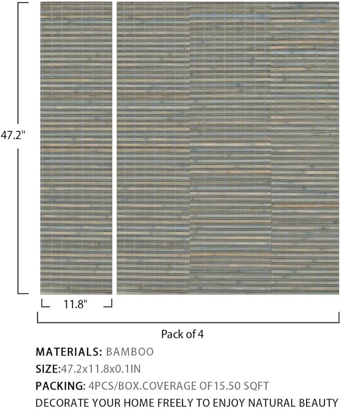 SINGULARWOOD Bamboo Wall Panel for Home Decor, Wall Cladding and Covering - Image 4