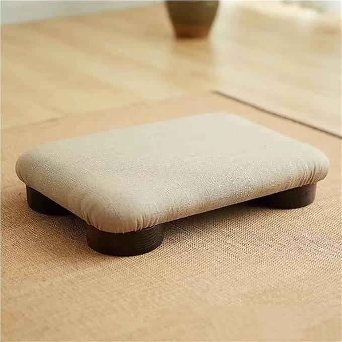 Japanese Tatami Low Stool, Wooden Footstool, Compact Bed Stool, Comfortable by Unknown