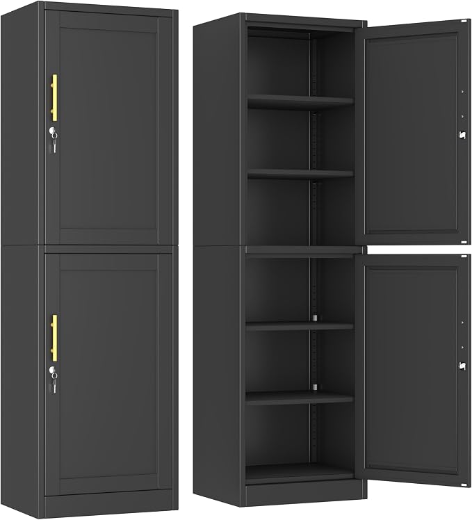 Ckzbx Metal Locker Tall Narrow Storage Cabinet, Gym Home Office, Entryway and by Ckzbx