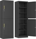 Ckzbx Metal Locker Tall Narrow Storage Cabinet, Gym Home Office, Entryway and by Ckzbx