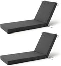 2 Pcs Chaise Lounge Cushions Outdoor Set of 2, Outdoor Chaise Cushion by Aegisun