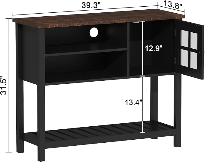 ChooChoo Farmhouse Coffee Bar Cabinet, Buffet Cabinet - Image 2