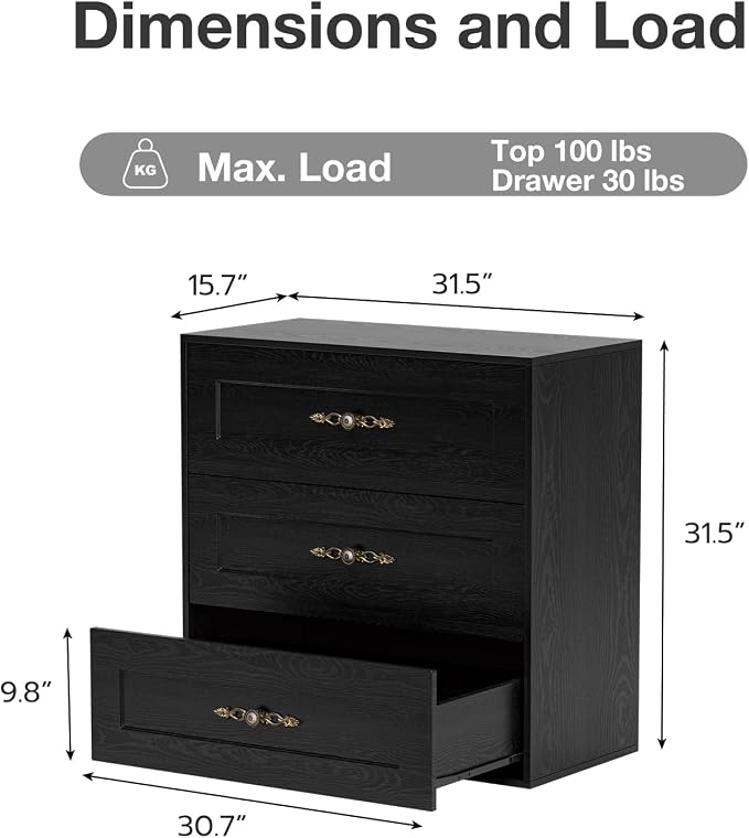 Wooden Dresser with 6 Large Drawers, Storage Cabinet Organizer Sideboard - Image 2