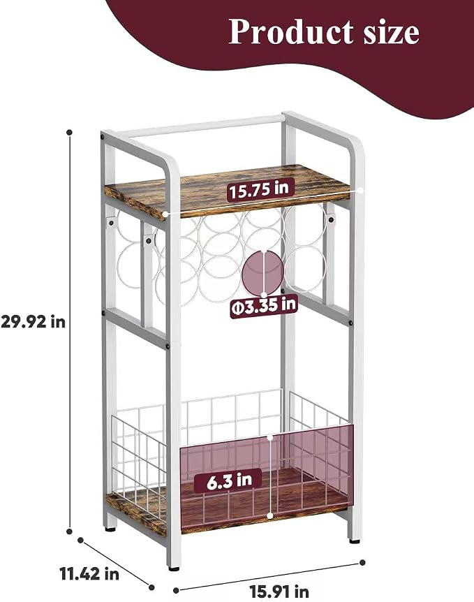 3-Tier Wine Rack Freestanding Floor - Image 6