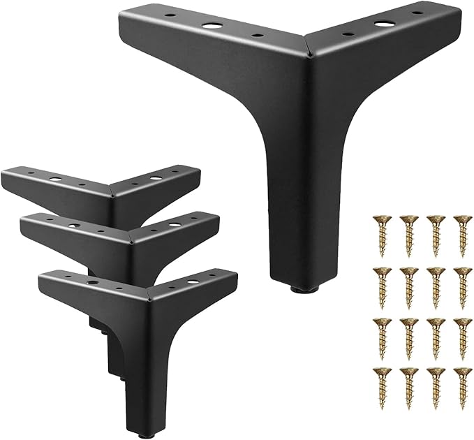 AODIOU Furniture Legs Metal feet: Couch Legs 6 Inch Sofa Cabinet Legs by AODIOU
