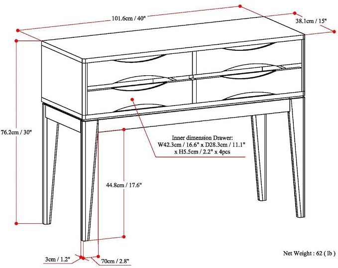 SIMPLIHOME Harper Console Table - Image 2