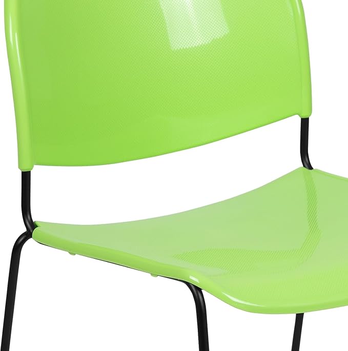 Flash Furniture HERCULES Series 880 lb. Capacity Green Ultra-Compact Stack Chair - Image 7