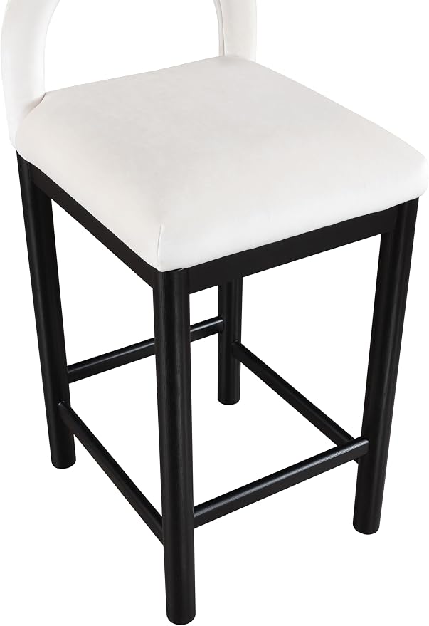 Meridian Furniture 11035Cream-C Conrad Collection Art Deco Counter Stool - Image 8