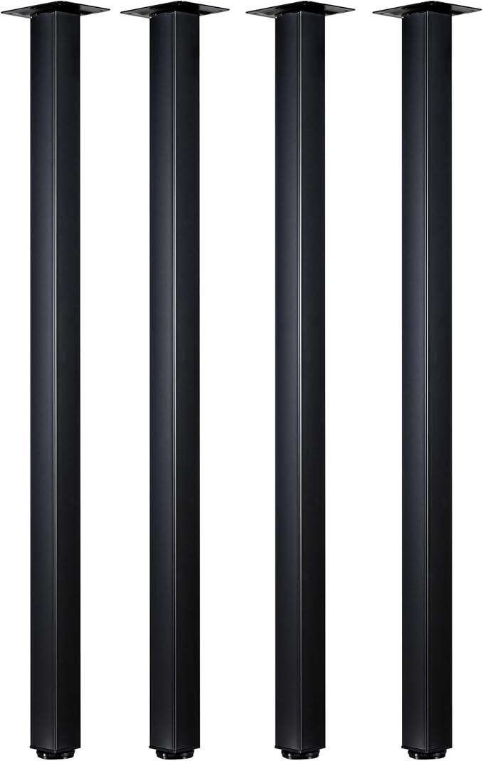 LCSDLHLSY Table Legs 36 inch, Heavy Duty Furniture Legs, Adjustable Square Desk by LCSDLHLSY