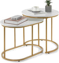 Giantex Modern Nesting Coffee Table Set of 2, Coffee Table & End Table Sets by Giantex